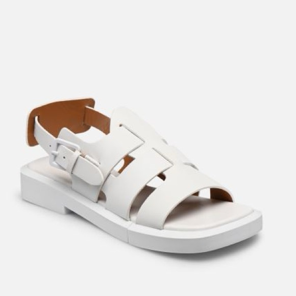 NIB Robert Clergerie Ramona Fusherman Sandal in White Size 8 - Picture 1 of 10